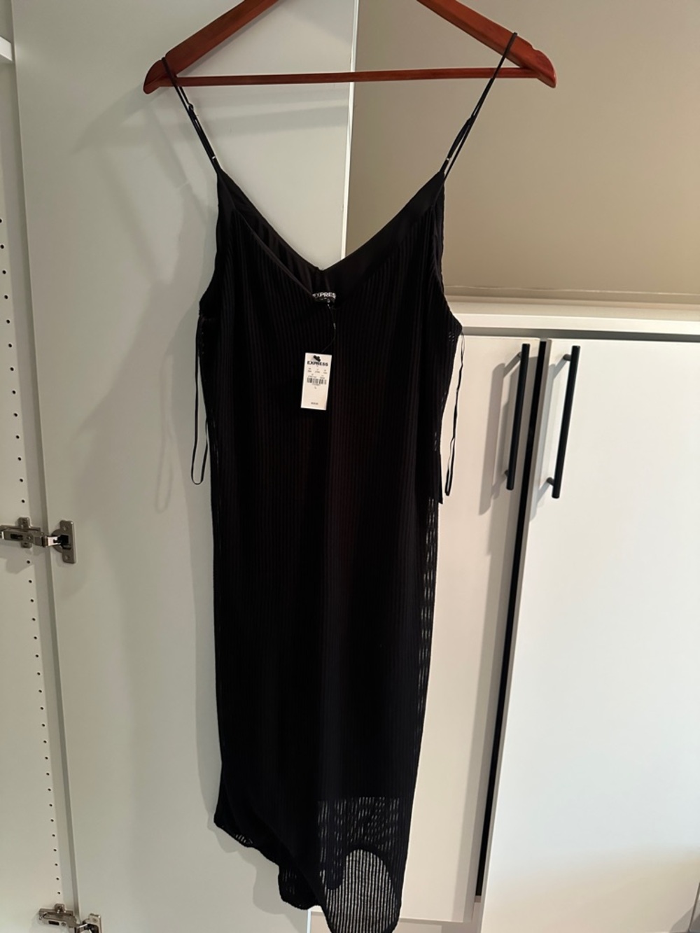 Express Black Maxi Slip Dress